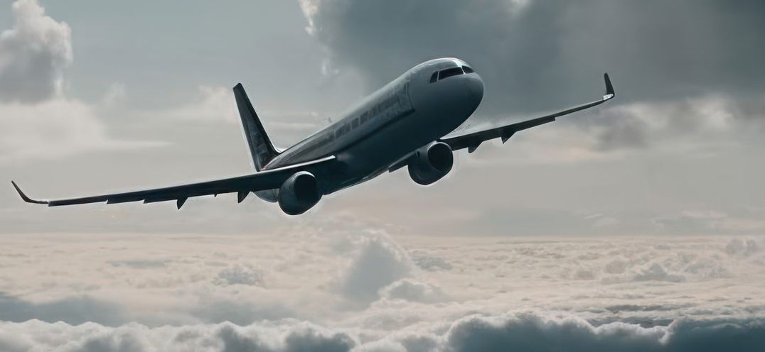 a plane flying in the sky