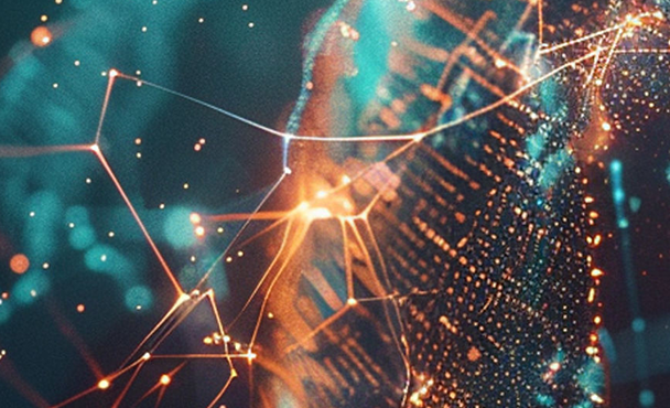 network around a world map