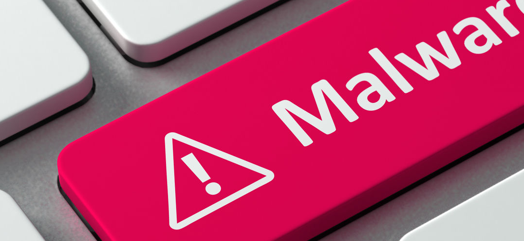 keyboard with the word malware