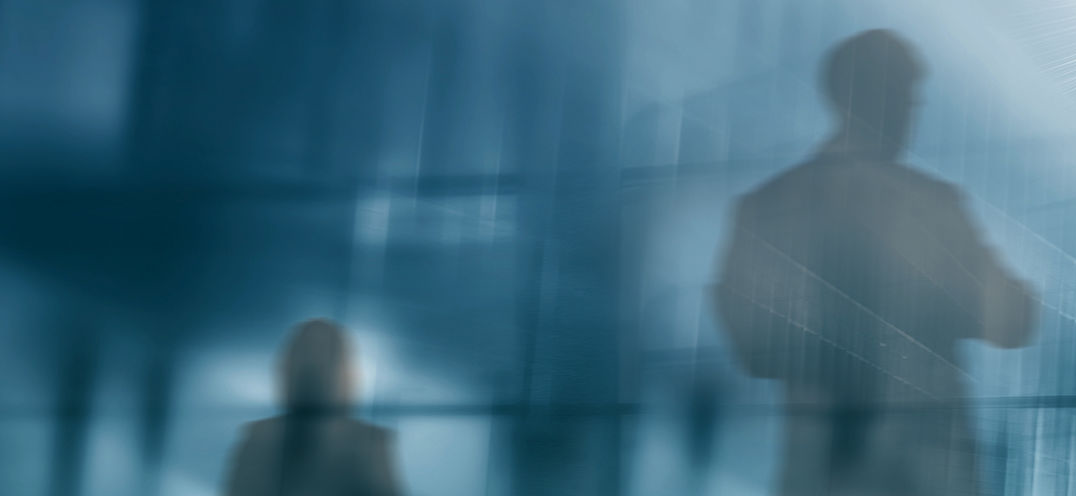 A blurred silhouettes