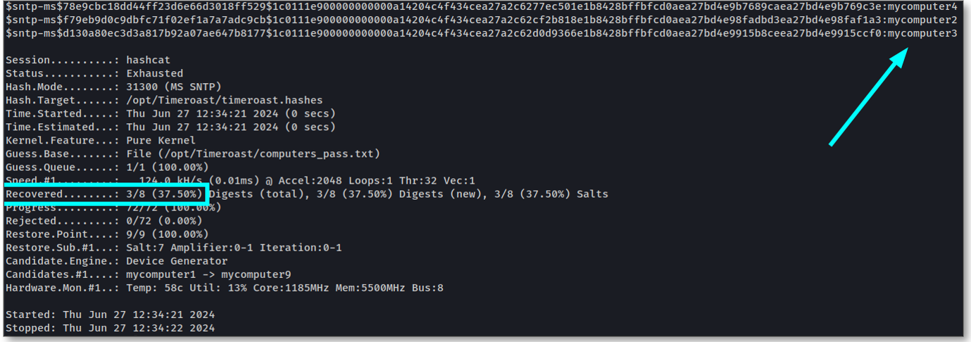 Cracking computer hashes using hashcat