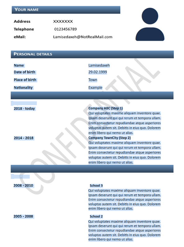 Figure 6 Selecting the text in the PDF document.