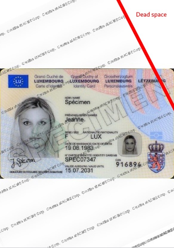 Figure 9 ID card watermarked with the 🥖 tool.